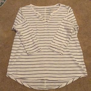 3/4 length stripped tee shirt